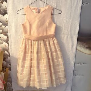 Girls' Peach Organza Party Dress